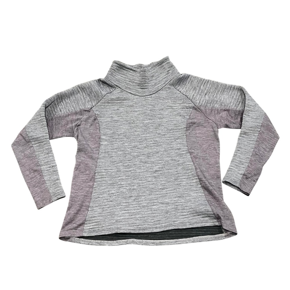 Kuhl‎ Verena Funnel Neck Pullover Sweater Gray Purple Women's XL Outdoors Wool
